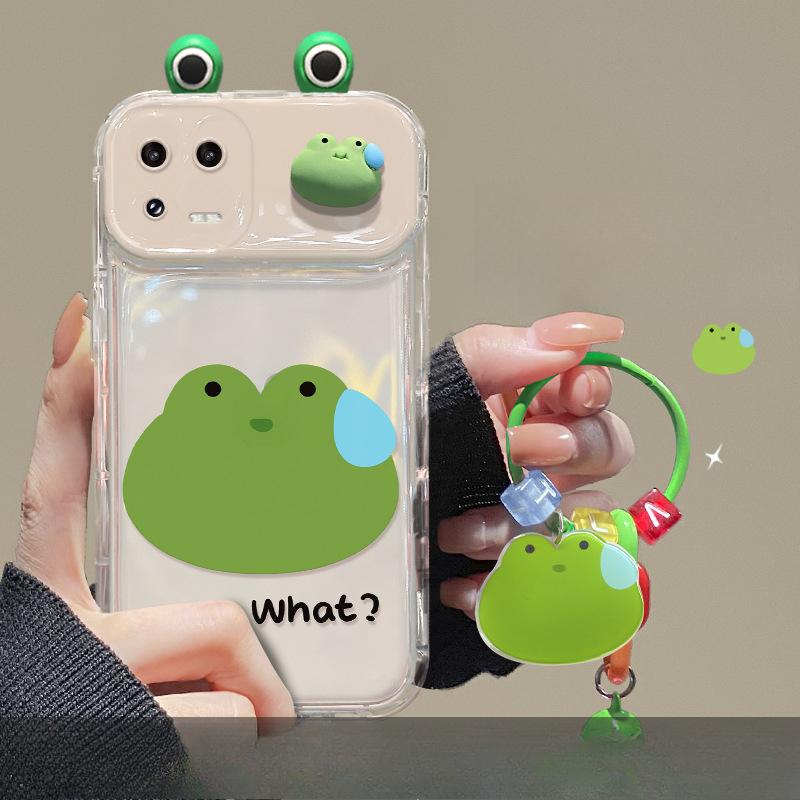 Applicable To Xiaomi 13 Mobile Phone Case 12/10s Frog Doll Pendant Redmi K50/60pro Flip Mirror Note9