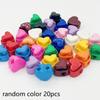 10/20 Stück Bunte Herzförmige Nadelstopper Doppelbohrung, Federstopper für Stricken Häkeln DIY Bastelstopper Nadelhalter