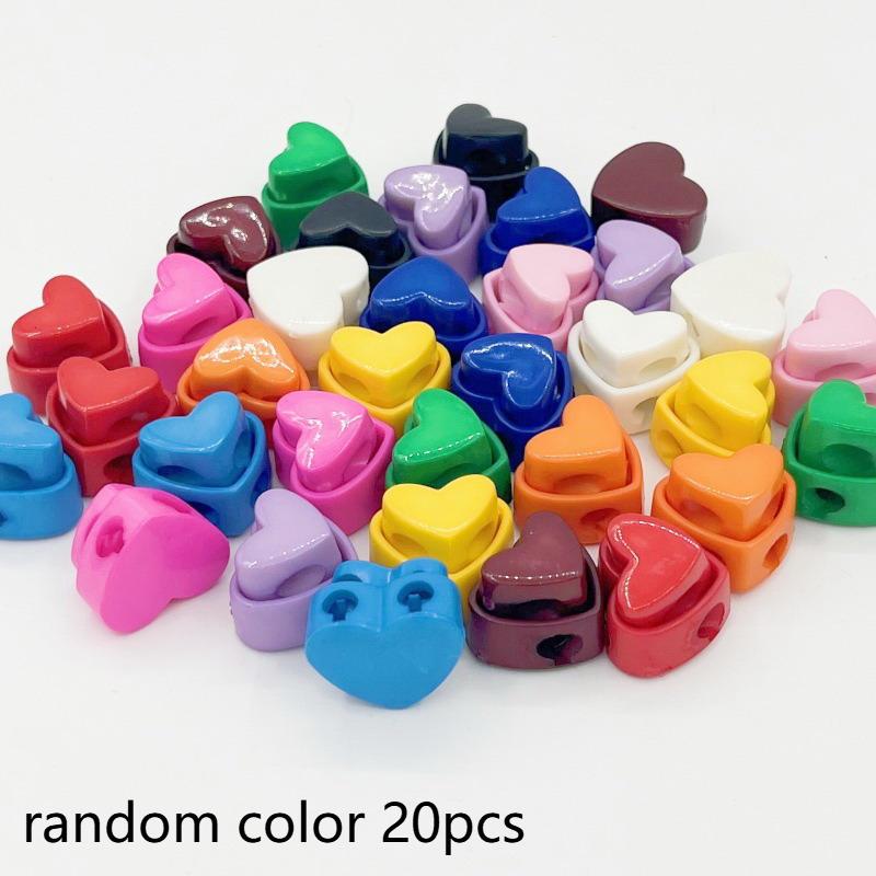 10/20 Stück Bunte Herzförmige Nadelstopper Doppelbohrung, Federstopper für Stricken Häkeln DIY Bastelstopper Nadelhalter