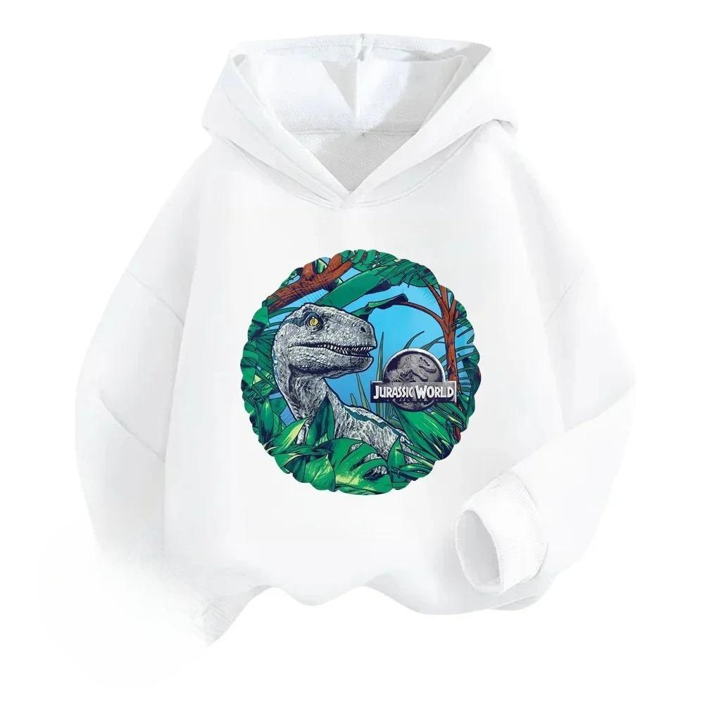 Jurassic World Cartoon Printed Children's Hoodie Autumn/Winter New Girl's Top Comfortable and Warm Hoodie