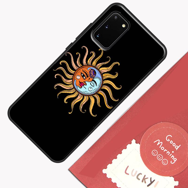 Hippie Sun and Moon Art Phone Case For Samsung Galaxy S25 S26 Ultra S20 S21 S22 S23 S24 Plus S9 S10 S25 FE Cover Shell