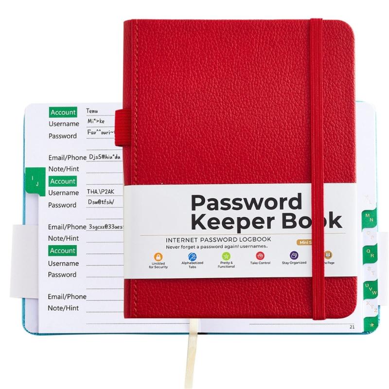 Light Weight Portable Password Collection Notebook Address Information Organiser Book for Travel and Daily Use