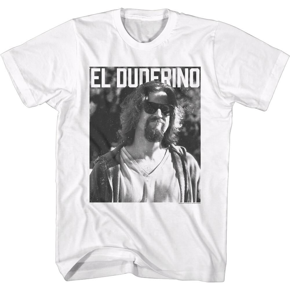 The Big Lebowski Movie Jeffrey El Duderino Smiling Jeff Bridges Men T Shirt XXXL