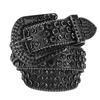 Amazon Fashion Men's and Women's Belts Punk Style Rock Trend Flow Rivet rhinestone Inlaid Wide Belt Women's Versatile Jeans Belt