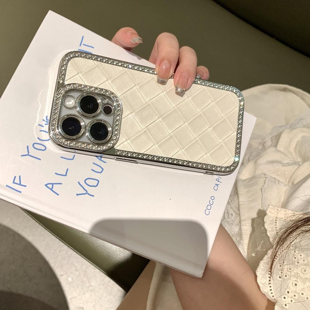 Luxury Glitter Diamond Pattern Phone Case For iPhone 16 15 14 Plus 13 12 11 Pro Max Fashion Shockproof Protective Back Cover