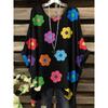 Women Simple Color Flower Graphic Print T-Shirt Fashion Irregular Hem Round Neck Short Sleeve Tee Summer Versatile