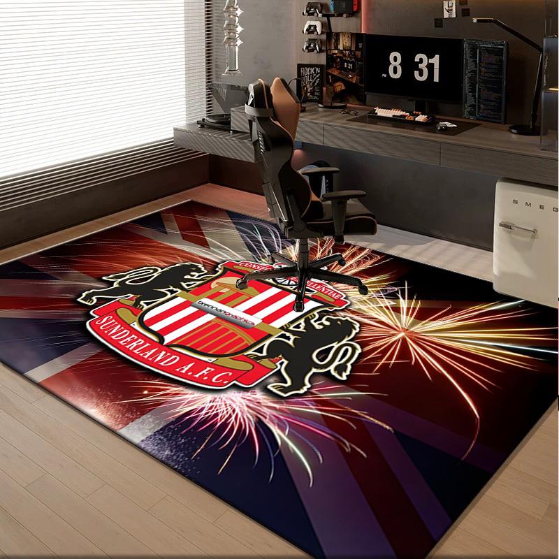 1PC rug Sunderland football Carpet, Chair Rug,Area Rug for Office Bedroom living rooms bedroom, Doormat decor Christmas fan gifts
