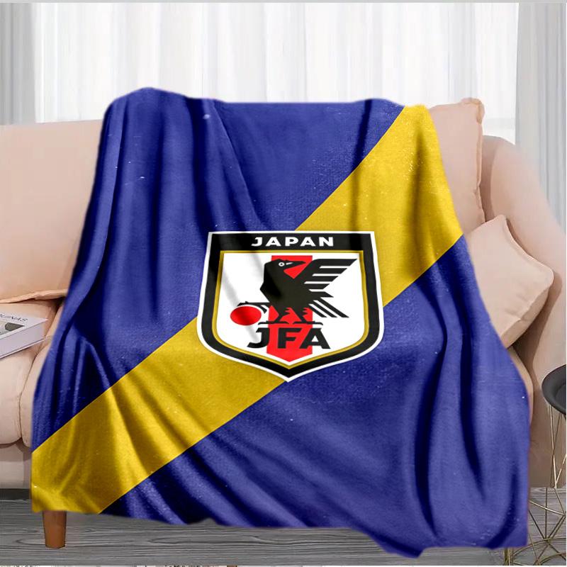 Japan Football Association Emblem Blanket Suitable for Sofas, Beds, Offices, And Camping - Perfect Gift for Halloween Christmas