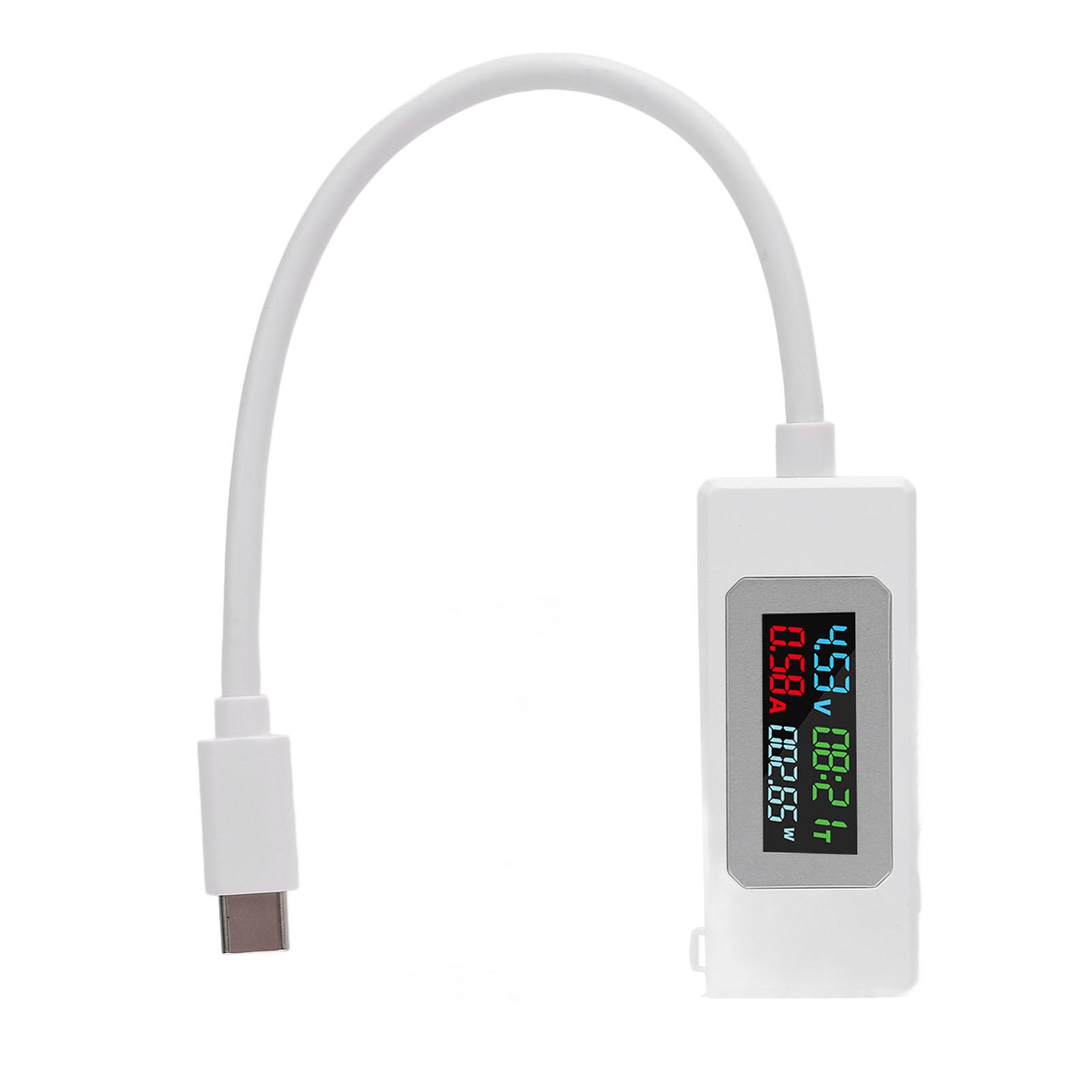 

Тестер USB C 4-30 В 0-6,5 А Тип C Напруга Потужність Потужність Час роботи Детектор зарядного пристрою