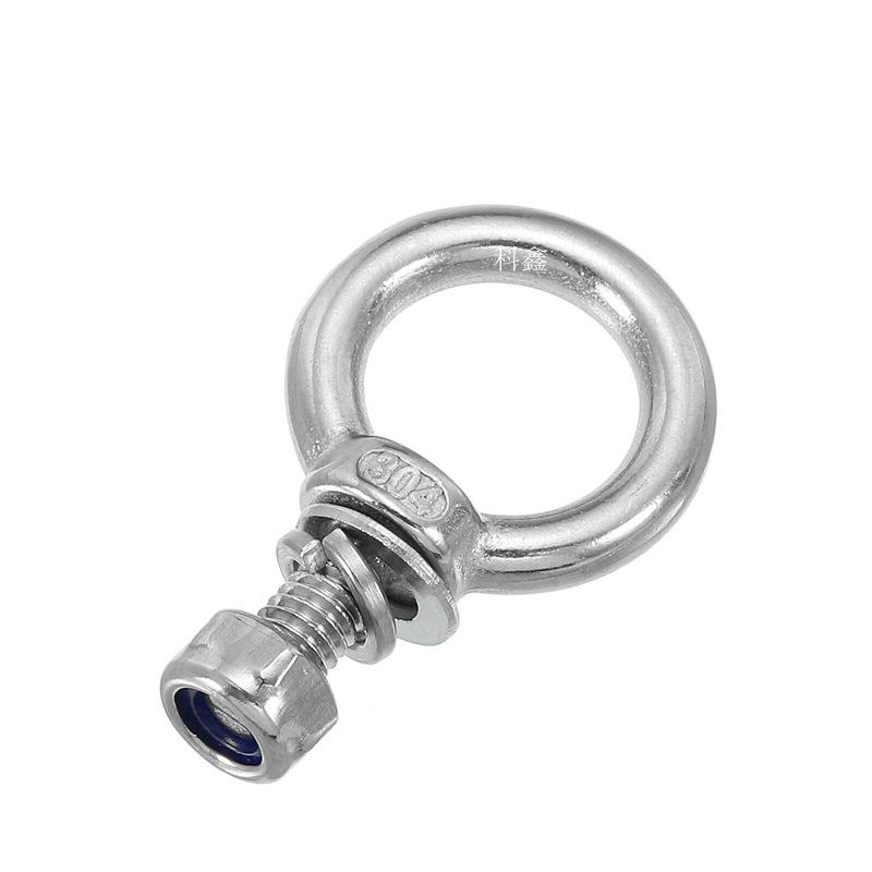 M6 Lifting Eyebolt with Hex Nut and Washers for Hanging Chains/Ropes