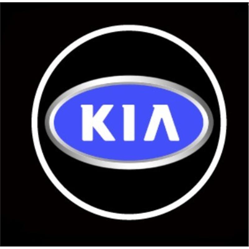 ENTQ1 2Pcs LED Car Welcome Door Lights Emblem Accessory For Kia GT-Line Sportage Ceed Rio Picanto Sorento Soul Cerato Venga Forte K9