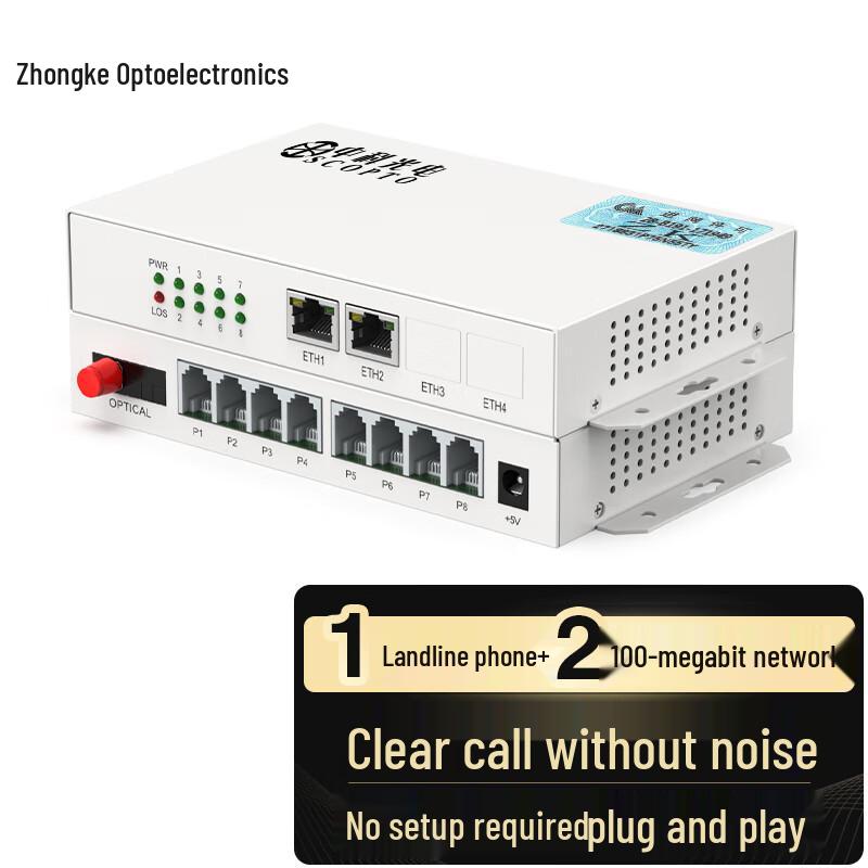 Zhongke Optoelectronics PCM Voice & Network Fiber Converter FC Interface