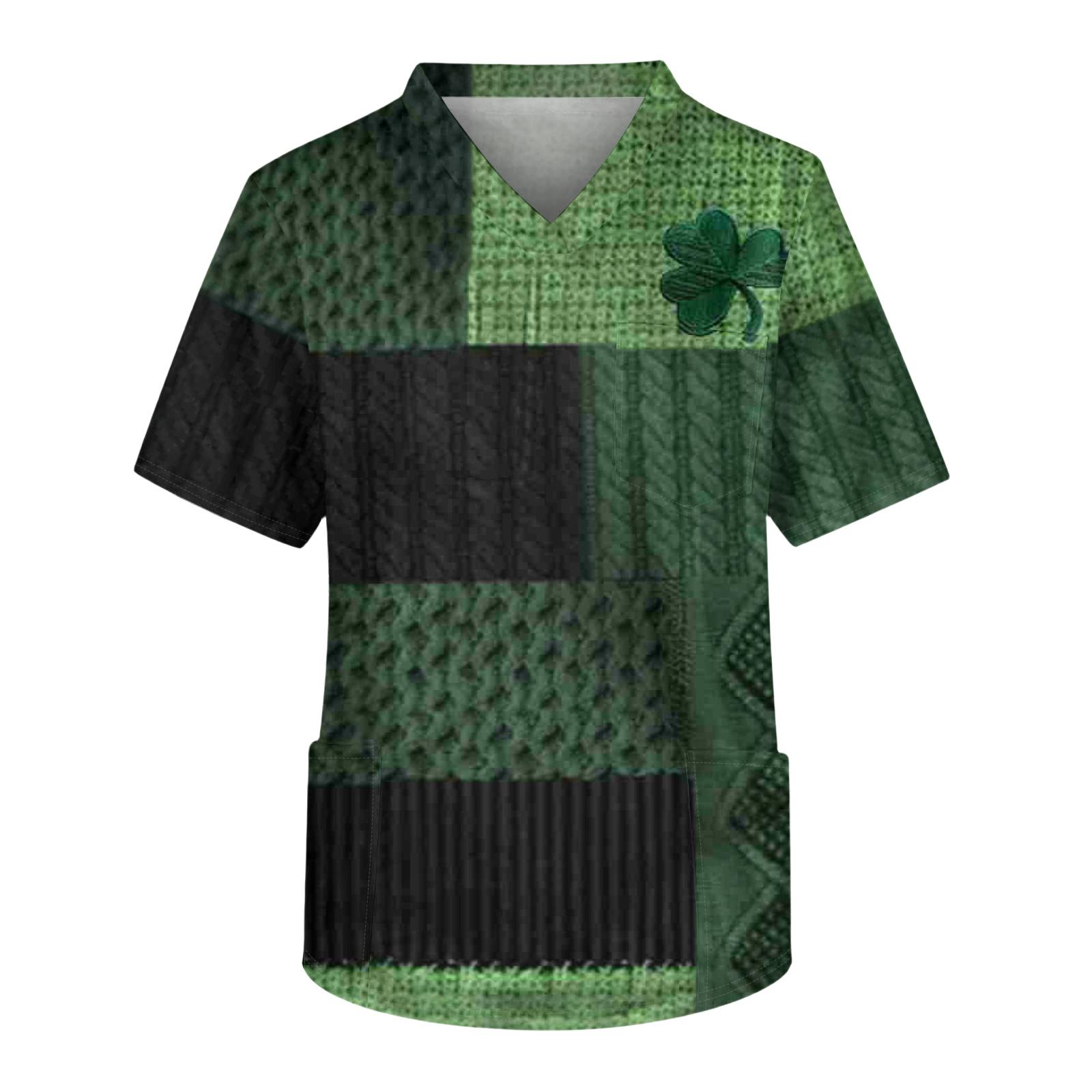 Мужской повседневный топ с коротким рукавом V-образным вырезом и принтом с накладным карманом спереди XL 1600₽