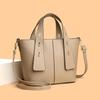 Luxury PU Leather Tote Bag Female High Quality Solid Color Bucket Handbag Women Brand Shoulder Crossbody Bags CLE