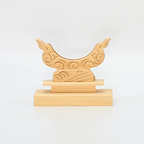 Kamidana no Sato Shinto Mirror, Kiso Hinoki Wood, 2 inches, Natural