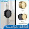Durable Round Glass Sliding Door Handle - Invisible, Hole-Free Design for Shower and Cabinet Doors