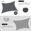 SUNNY GUARD Rain Square Sunshade Shade, 4x6m, Ivory, Water-Repellent,