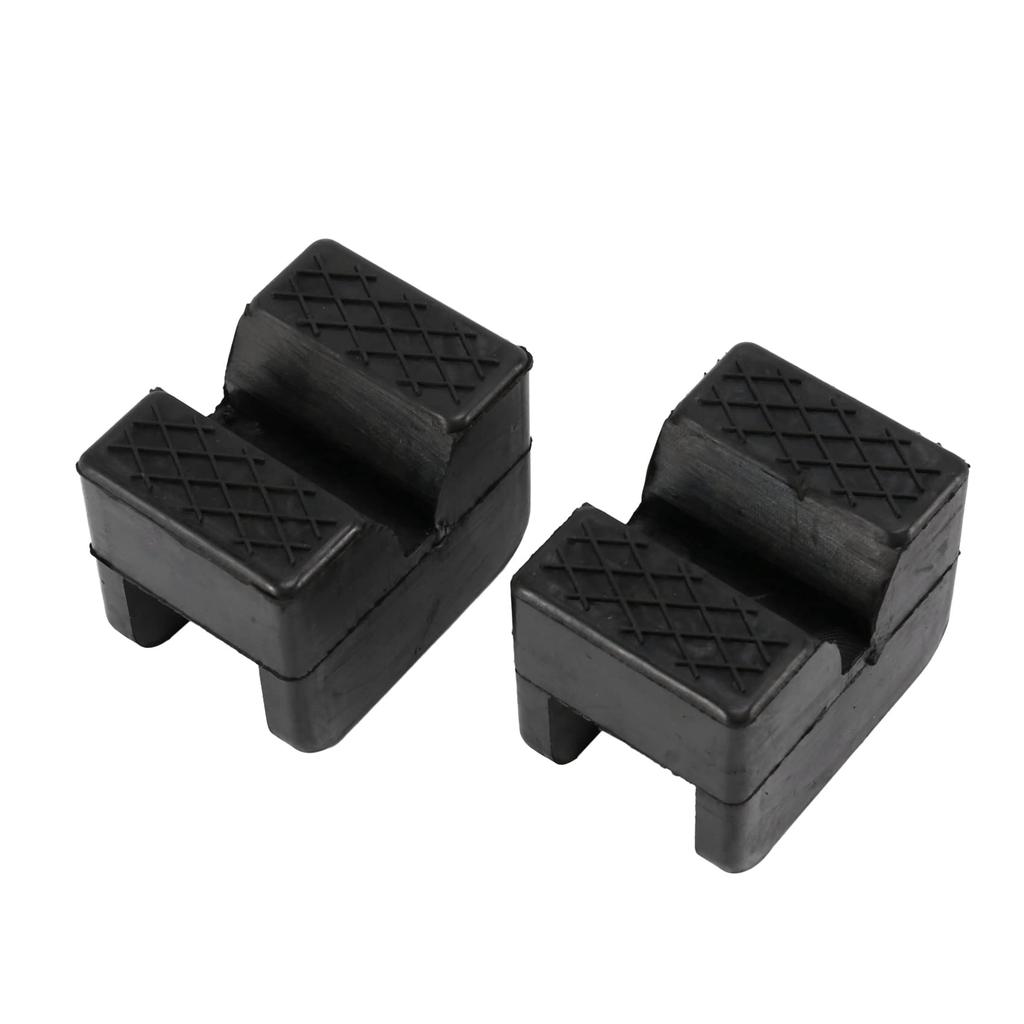 Plouluyt 2pcs Rubber Jack Pad Jack Stand Adapter Universal Rubber Slot Frame Rail Pinch Weld Protector Car Lift Pad