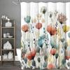 Akvarelový květinový sprchový závěs, Dekorační sprchový závěs do koupelny, Vodotěsný sprchový závěs s háčky