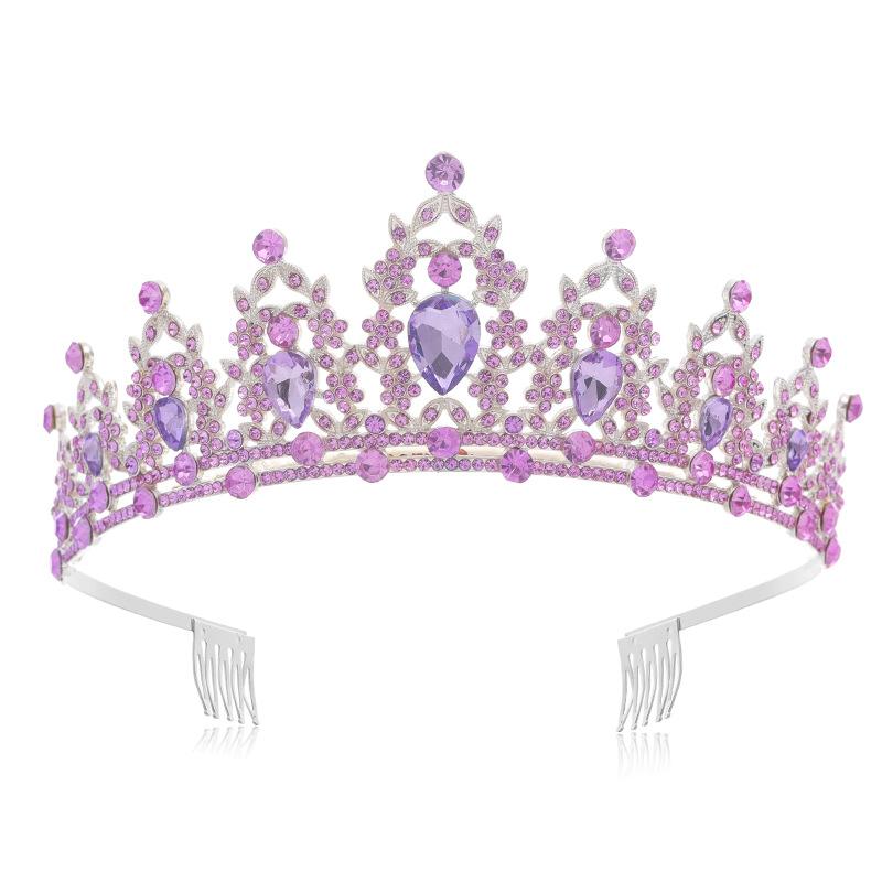 Jewel Bride Bridesmaids Comb Crown Baroque Birthday Wedding Banquet Headwear Crown Headband