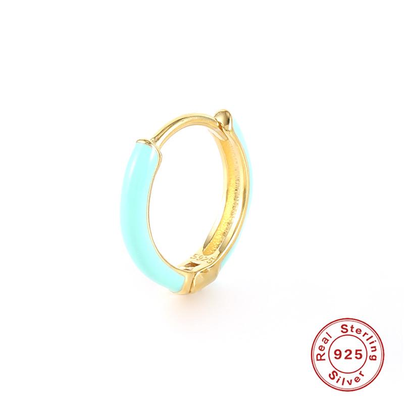 

Серьги-капли из стерлингового серебра S925, серьги-пряжки ручной работы с масляным покрытием, модные трендовые серьги-пряжки 925 silver