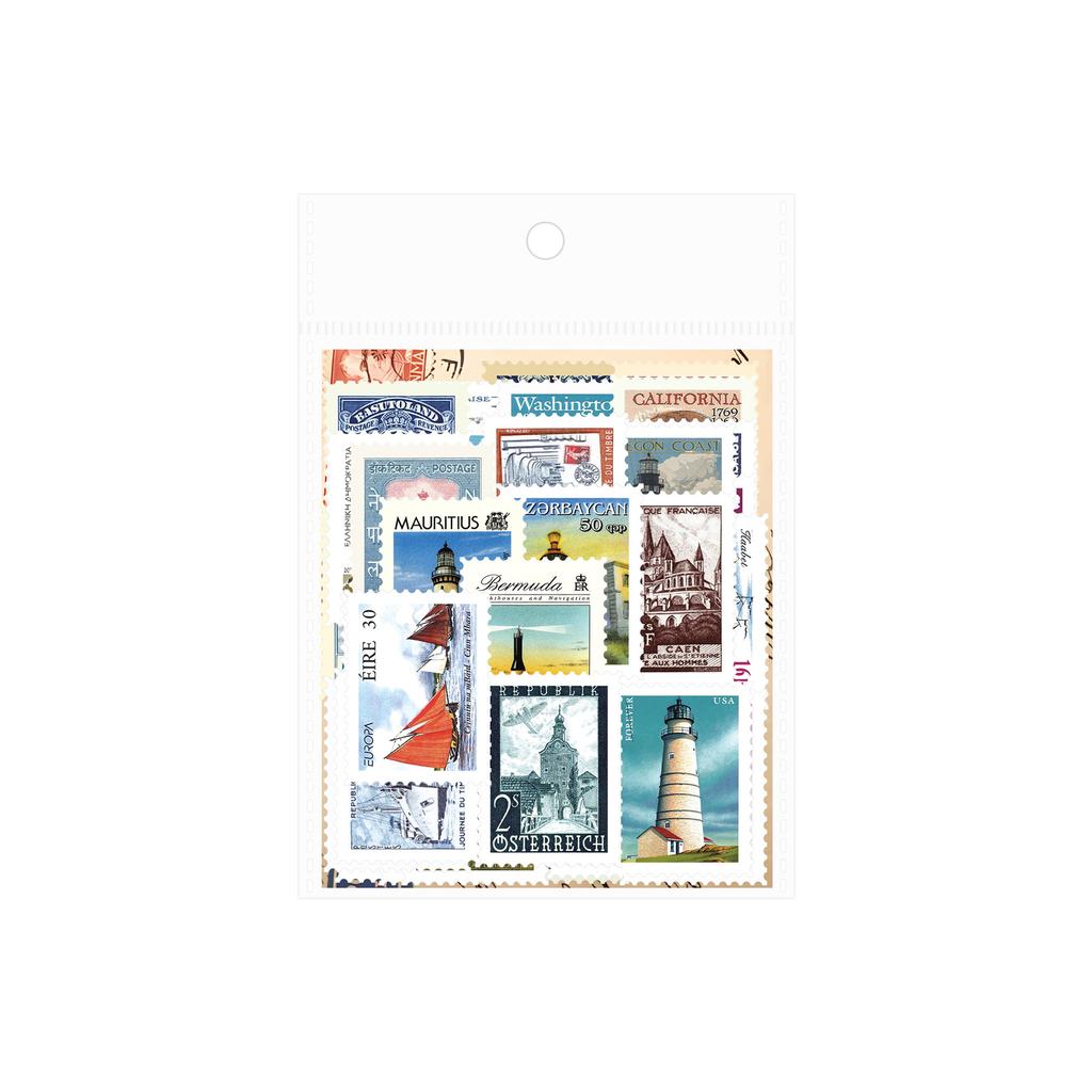 50 pcs Vintage Stamp theme Stickers pack Creativity Decorative Diary Album Scrapbooking material Craft Supplies