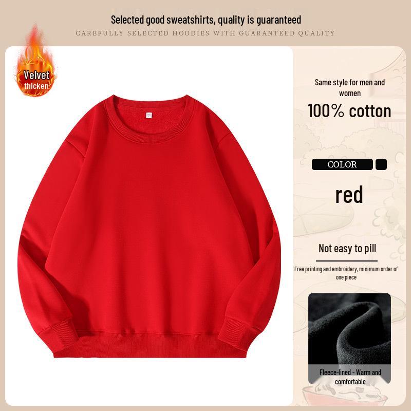 Dark Green Cotton Hoodie with Logo: Corporate Team or Class Uniform, Long Sleeve, Round Neck for Autumn/Winter.