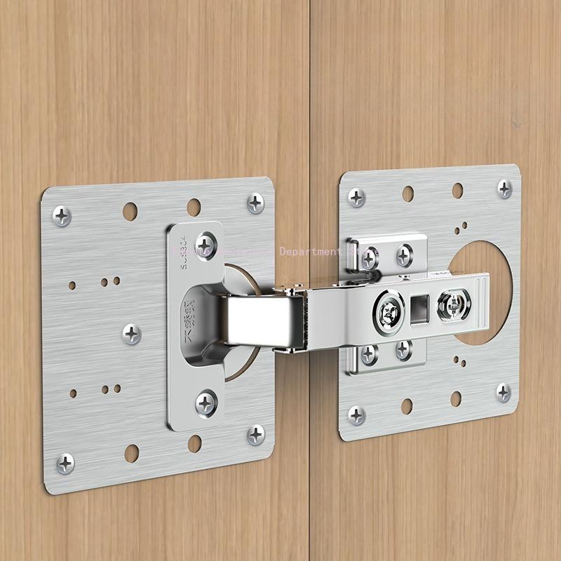 2/10Sets Hinge Repair Plate Kitchen Cabinet Door Hinges Mounting Plate with Screw Flat Fixing Brackets Furniture Hardware Tools