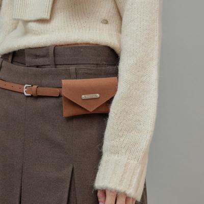 Fromwhere Suede Belt Bag Beige