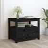 VidaXL Coffee Table Black 71x49x55 Cm Solid Pine Wood 820940