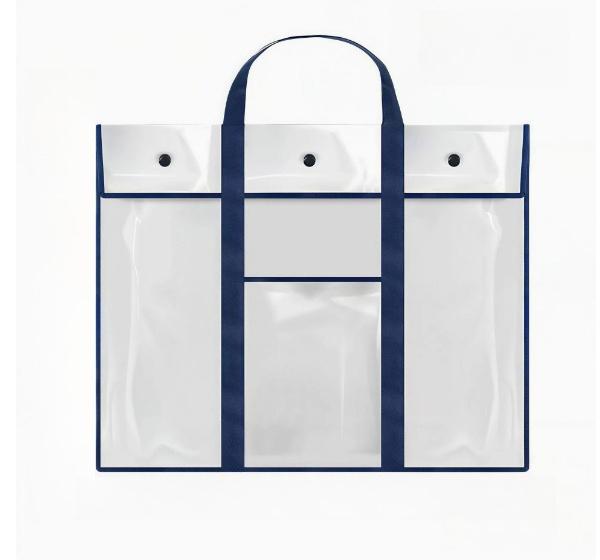 Handheld PVC Document Poster Bag Waterproof Art Drawing Paper Storage Organizer For Art Supplies