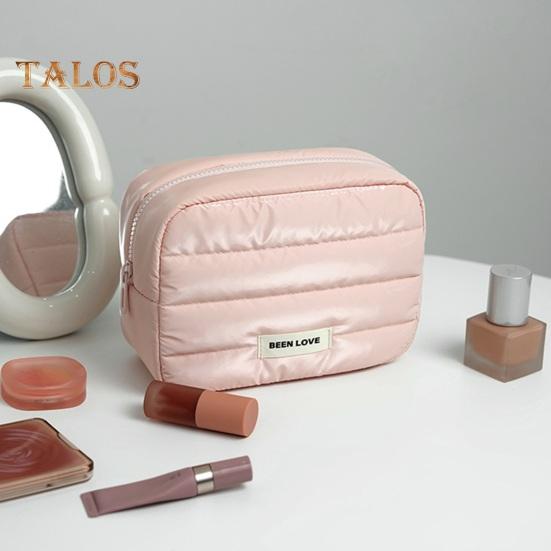 Women Padded Makeup Bag Portable Cosmetic Organizer Waterproof Zippered Handbag Toiletry Pouch for Girls Travel Home Use