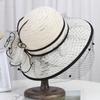Hut Damen Sommer Sonnenhut Retro Spitze Blumentopfhut Netz Sonnenschutzhut Fischerhut