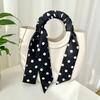 1Pc Fashion Ribbon Polka Dot Scarf Printed Thin Scarf Headband Korean Style Neckerchief Long Scarves Wedding