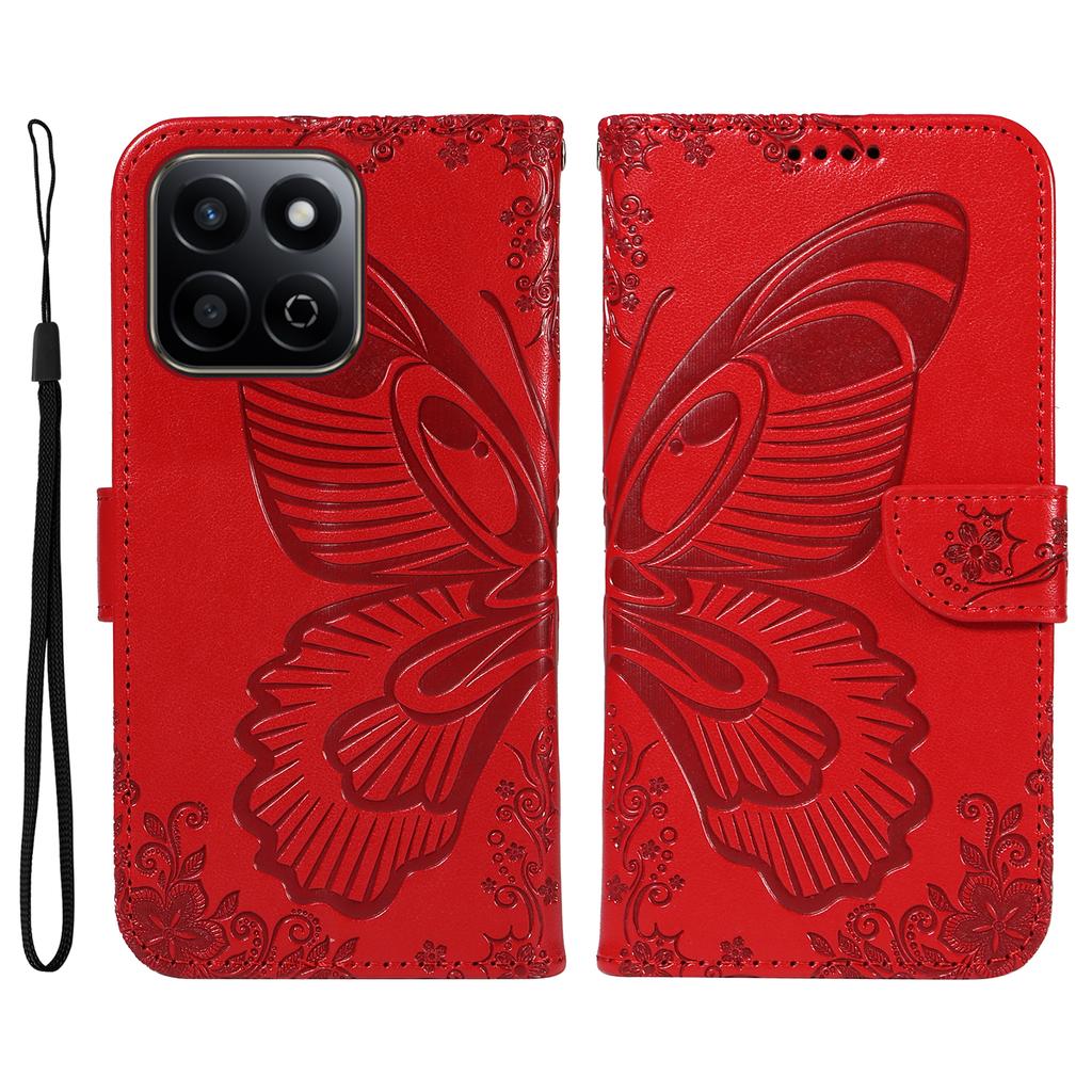 For Honor Play 60 Plus 5G/Play 9T/X7c 4G/200 Smart 5G Case Butterfly Pattern Leather Wallet Flip Phone Cover