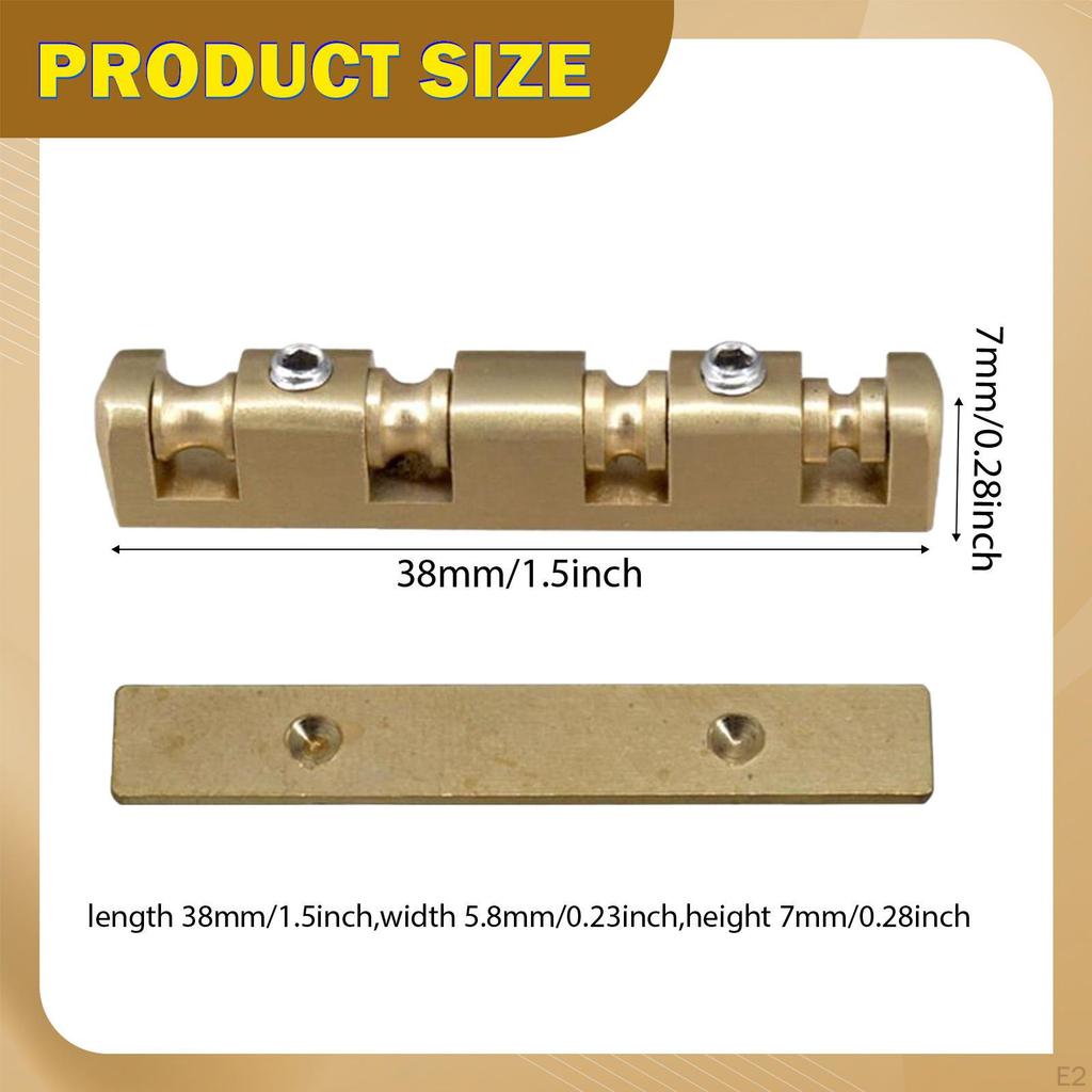 Brass Roller Guitar Nut Replacement 4 String Bass Accessories Part Split Regulation