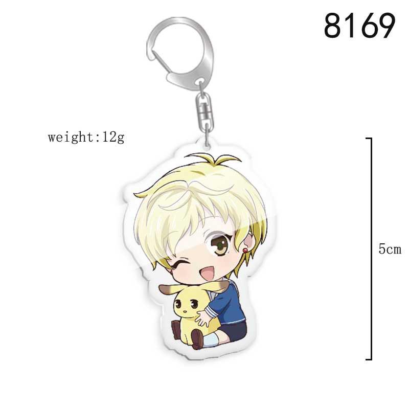 Fruit Basket Anime Acrylic Keychain: Honda Tōru, Kusamochi Kyo, Yūki Murasakigawa, Kurenai Characters.