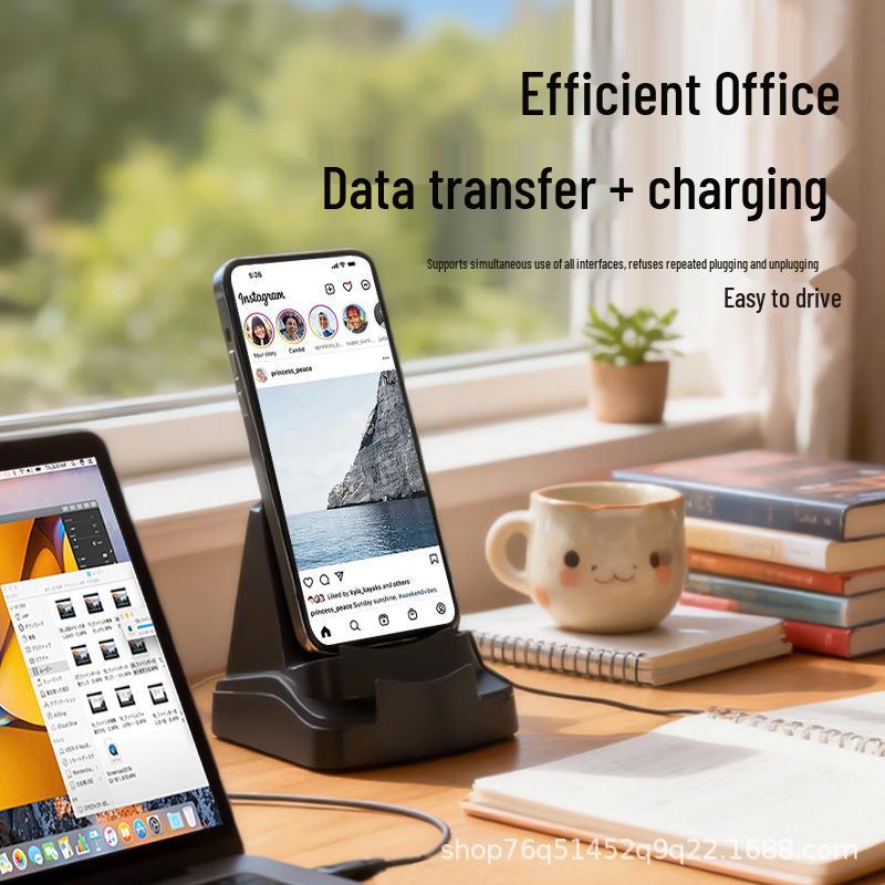 

Desktop Phone & Tablet Stand with Data Transfer and Charging Dock - Ideal Business Gift No Cable Included