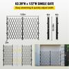 Double Folding Security Gate Folding Door Gate 5' H X 10' W Scissor Gate
