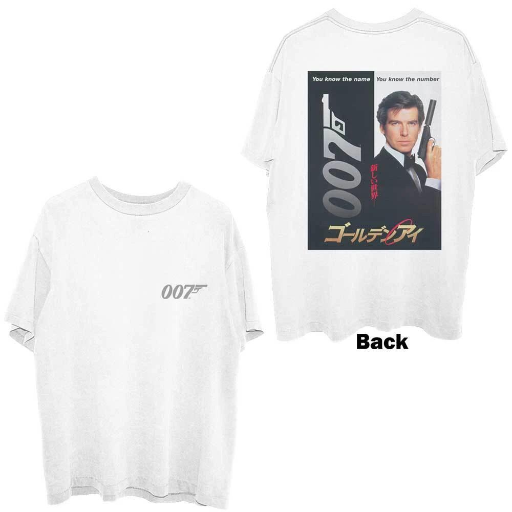 Rock Off James Bond 007 Goldeneye Japanese Poster (White) T-Shirt (Small) 2XL
