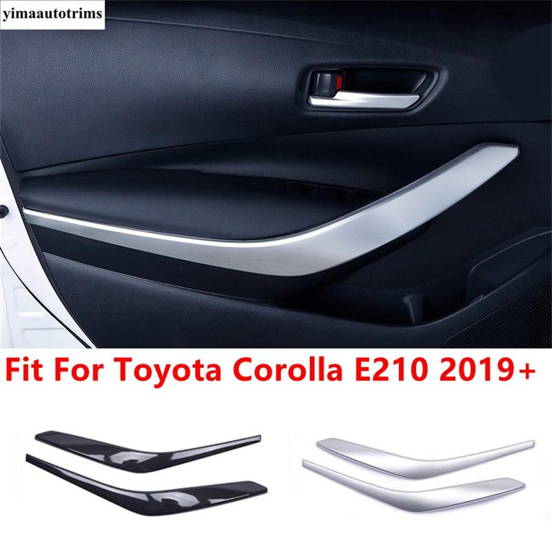 Auto Innen Tür Armlehne Griffleiste Dekoration Abdeckung Zierleiste Für Toyota Corolla E210 2019 - 2024 ABS Matt Karbonfaser Zubehör
