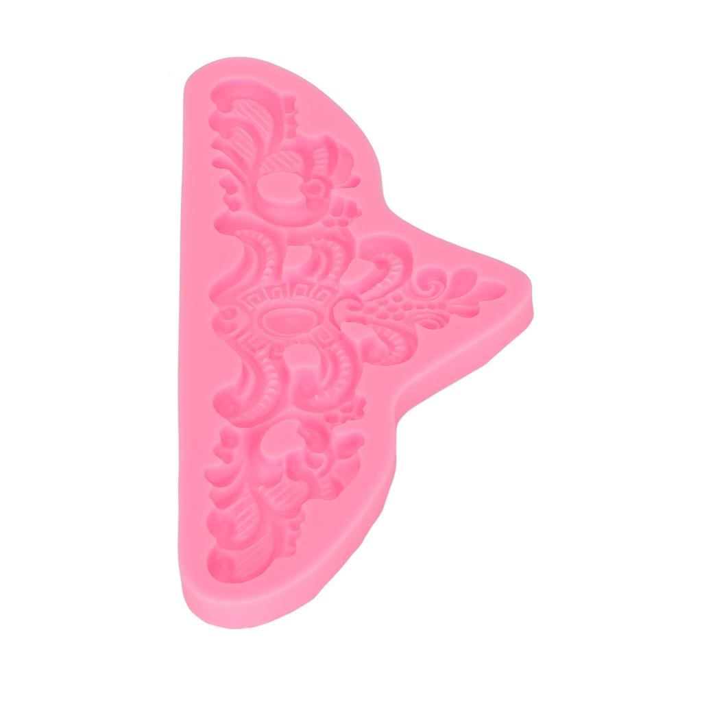 Embossed Pattern Silicone Molds Easy Demoulding Heat Resistant Flexible Odorless Scroll Border Lace Molds for DIY Cakes