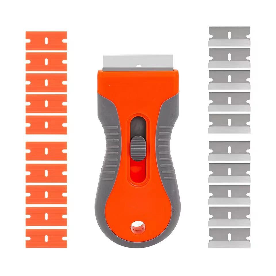 Multi-Function Double-Headed Glue Removal Scraper for Car Film and Kitchen Cleaning