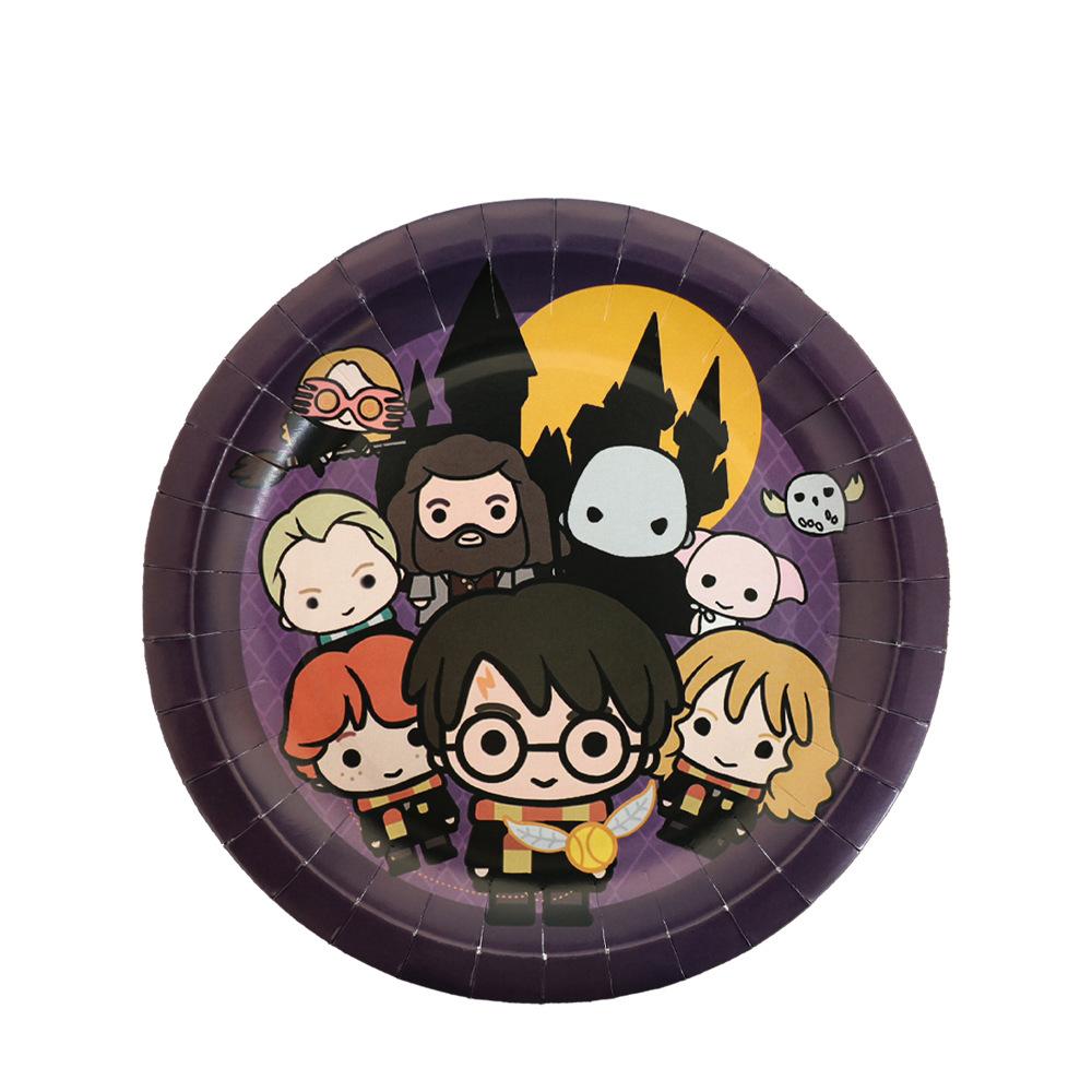 Harry Potter Birthday Party Supplies Disposable Cutlery Paper Plates Paper Cups Tissue Boys Decorating Birthday Arrangements