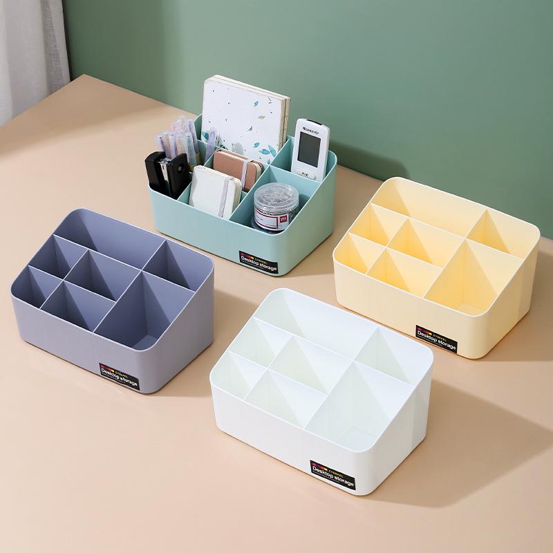 Minimalist Desktop Makeup Storage Box with Drawers for Cosmetics and Remote Control