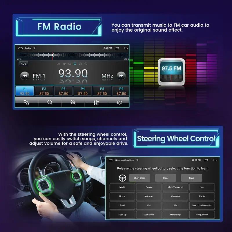 7"/9"/10" Universal Android 13 2Din Car Radio Autoradio 64G GPS Car Audio Carpaly Multimedia Player For Hyundai Nissan Toyota