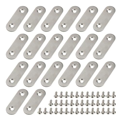 

Lemfema Stainless Steel Shelf Brackets, I-Shaped Brackets, 20 Pieces, 47*16*2, 40 Special Screws, Furniture Fixing Plates, Repair Plates, Connecting B