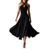 Black European & American Style High-End Formal Women's Dress