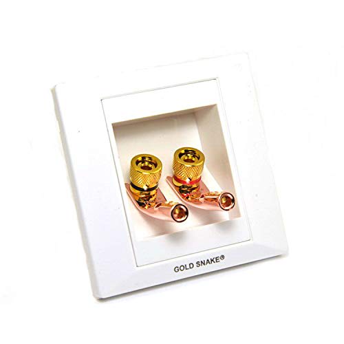 WYVERN AUDIO HIFI Copper Y-Lug Terminals (Set of 4 or 8) L-Shaped Solderless Spade Plugs (Y-Lug Plugs) with Gold-Plated 4.2mm Cable Sockets (Set of 4,