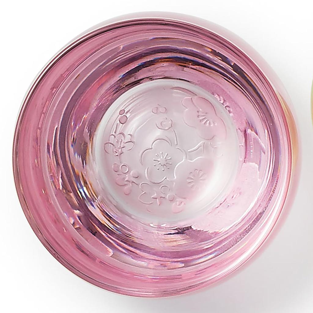 Otsuka Glass Edo Kiriko "Shochikubai" Sake Glass Set (3-Piece Set) - Approximately 95ml, Red, Green, and Yellow, Made in Japan, 18-778-5-A